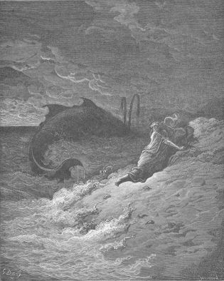 Gustave Doré, "Jonah Is Spewed Forth by the Whale."