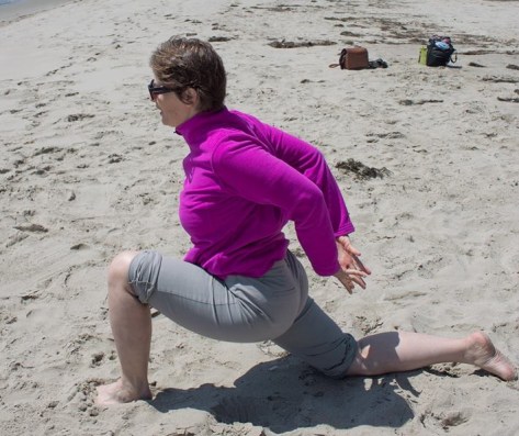 beach yoga crop